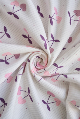 Простынь на резинке детская 120*60 для новорожденных вишни